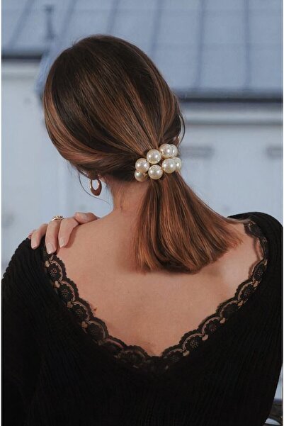 Marbling دبوس شعر مرن مرصع باللؤلؤ للنساء