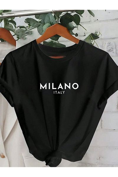 Trendseninle Унисекс пакет от 3 тениски Milano Print Oversize Черно Сиво Бяло