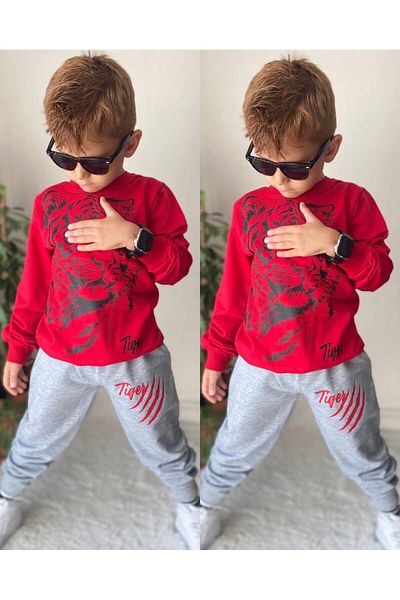 öykümgaleria Tiger Patterned Seasonal Suit for Boy