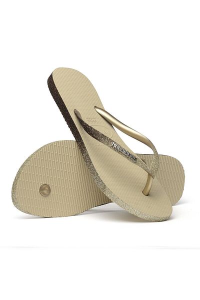 Havaianas Slim Sparkle 2 Bronze And Gold Women's Slippers