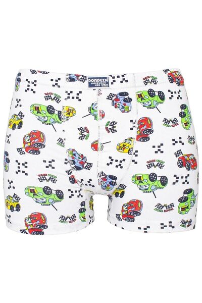 jilly jo Pack of 6 - Boy's Brown Patterned Cotton Boxers