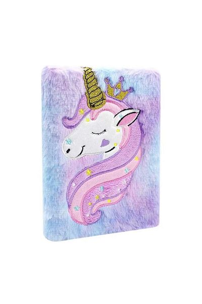 BLA GROUP Cute Plush Unicorn Notebook, Memory Book, Memory Book, Diary
