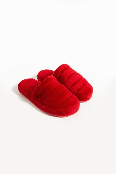 Pembe Potin Women's Red Guest Dowry Daily Slippers Warm Comfortable House Slippers