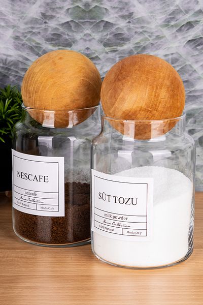 MODA OZY 800ml Nescafe and Milk Powder Jar - 2-Piece Vacuum Storage Set with Ball Lid (Label Included)