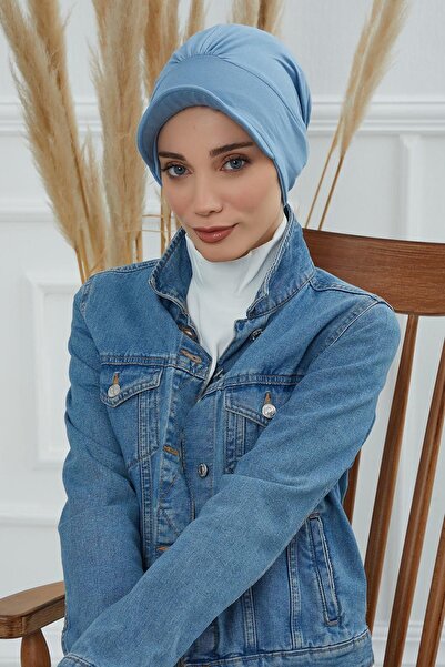 Aisha's Design Καπέλο με χτενισμένο βαμβακερό καπέλο, μπλε, b-30, μπλε