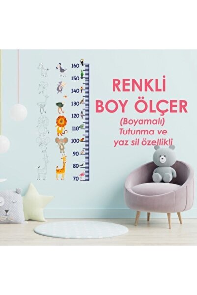 Farklı Bi Kağıt Renkli Boyamalı Boy Ölçer 40x95cm