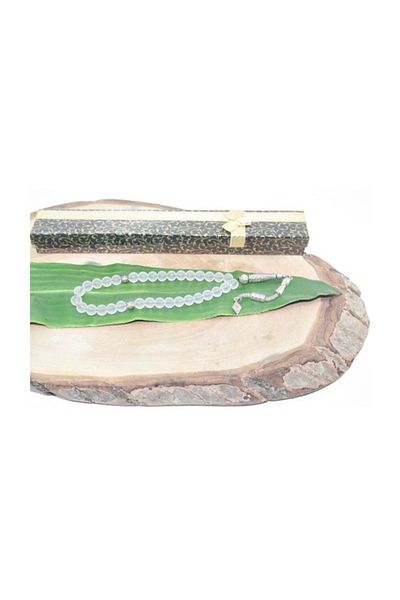 RD EKOAVM Single Tassel Tile Tip Globe Cut 8 Mm Rosary Moon Stone Natural Stone Rosary Rdt2121