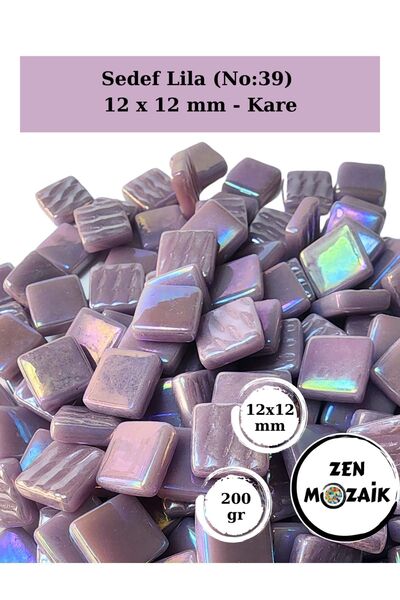Zen Mozaik Sanatsal Mozaik Çalışmalarınız için 12x 12 mm Kare - Sedefli  Cam ...