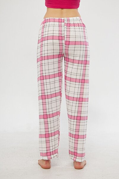 Oyga 3-Piece Patterned Women's Ribbon Casual Home Wear Pajama Bottoms