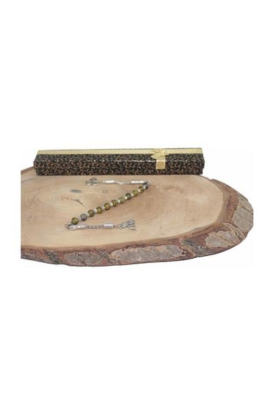 RD EKOAVM 8 Mm Agate Zaza Rosary 3 Crescent Tip Zaza Rosary Rdt220