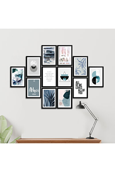 Asey Home 12 Parça Çerçeve Görünümlü Mdf Tablo Seti Asey-12-2006