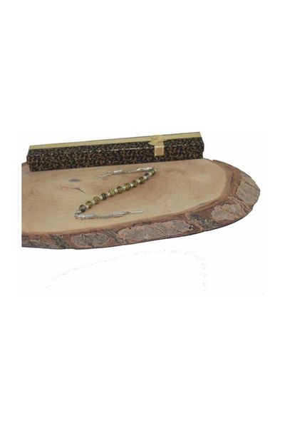 RD EKOAVM Rosary Leaf Tip Rosary Agate Rdt214 8 mm