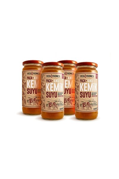 Veg&Bones Paça Ilikli Kemik Suyu 480mlx4 Adet