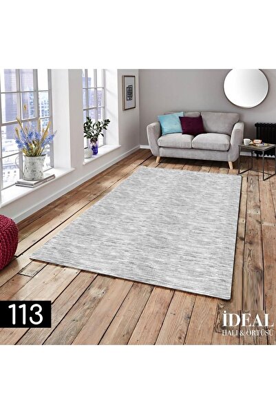 RD EKOAVM Kadife 4 M2 Ve 6 M2 Seçenekli Lastikli Halı Örtüsü Ort113-zebra Gri