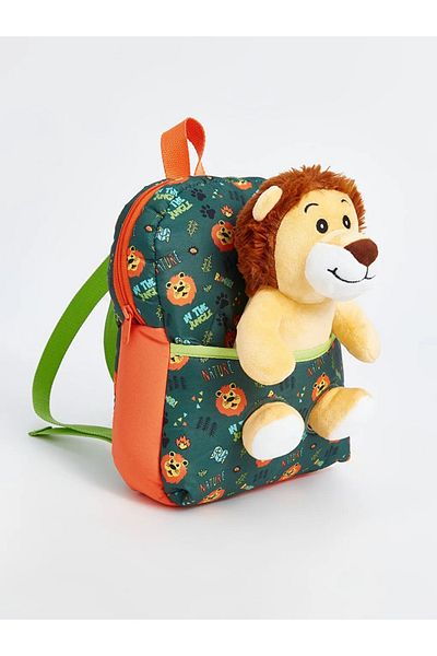 LC Waikiki Geantă de școală pentru băiat verde mediu cu jucărie - ACCESORII LCW