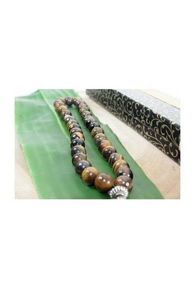 RD EKOAVM Double Tassel Kazaz Tip Globe Cut 8 mm Rosary Turtle Eye Rdt2148
