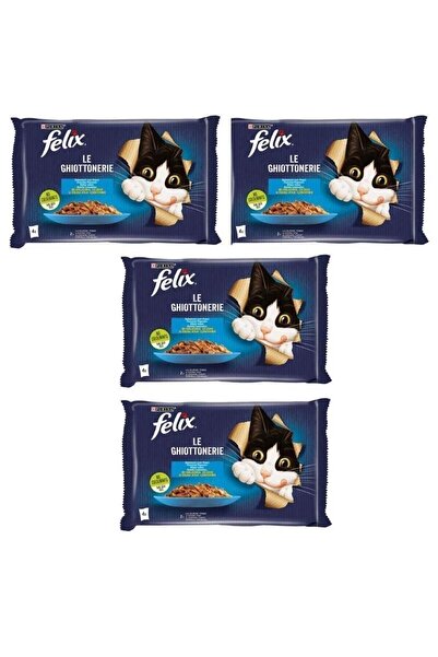 Purina Felix Felix Multipack Somonlu Ve Ton Balıklı Yetişkin Kedi Yaş Maması 4x85gr - 4 Paket