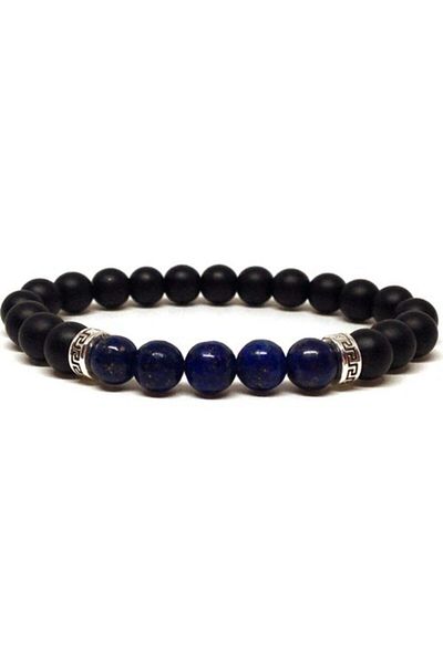 RD EKOAVM Bi'bracelet Lapis and Onyx Stone Bracelet