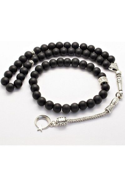 RD EKOAVM Natural Onyx Stone Prayer Beads and Bracelet Set