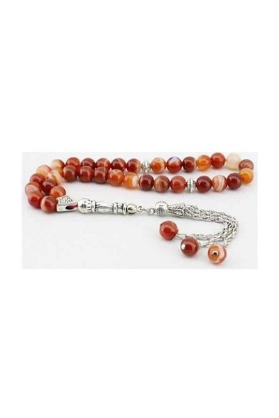 RD EKOAVM Mixed Color Globe Cut Agate Rosary 33 Pieces Rosary