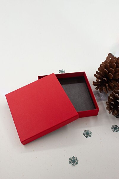 carton box Sert lüks Yılbaşı Kırmızı Hediye Kutusu, Çikolata Kutusu, Kurabiye Kutusu 17 cm*17 cm*3,3 cm