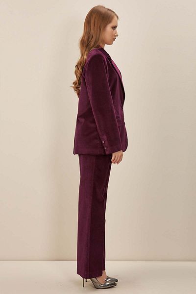 Guitar Men's Velvet Blazer - Plum Collar