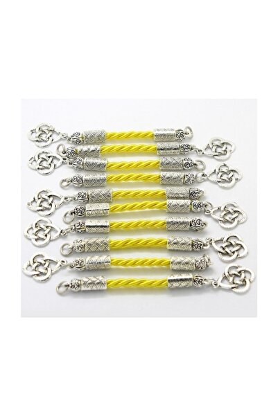 RD EKOAVM 10 Adet Tesbih Püskülü - Kazaz Kamçılı Püskül - 8 Cm - Sarı