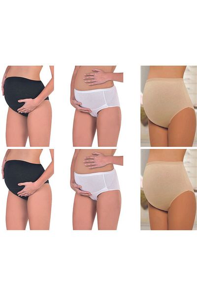 BORDO Underwear Комплект от 5 меки, гъвкави бикини за бременни и след раждане - памук и ликра