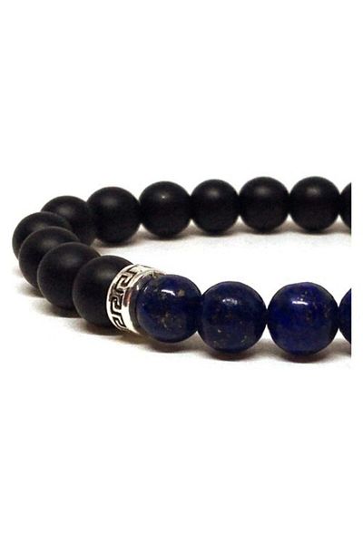 RD EKOAVM Bi'bracelet Lapis and Onyx Stone Bracelet