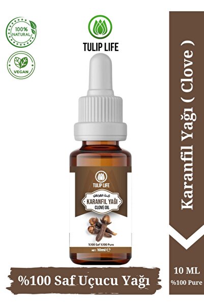 Tuliplife Karanfil Uçucu Yağı %100 Saf ve Doğal ( Clove Essential Oil ) Cam D...