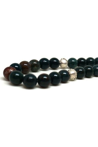 RD EKOAVM Bi'bracelet Blood Stone Rosary