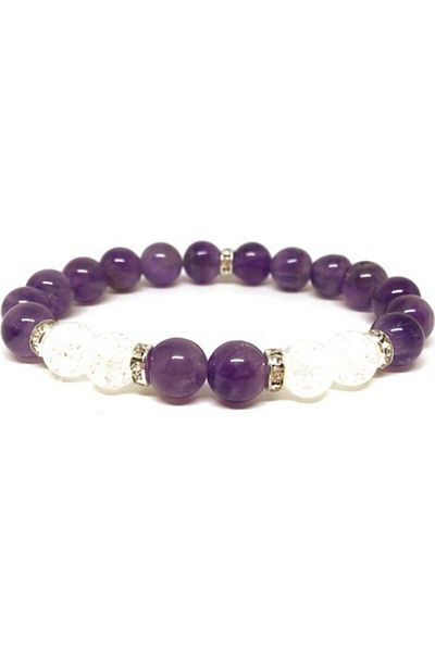 RD EKOAVM Bi'bracelet Amethyst And Necef Stone Bracelet