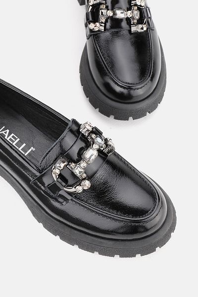 TUNAELLİ Lofer din piele neagră - piele naturală, mărimea 36-41 pantofi de damă