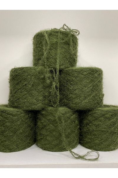 göçer 1,kg Moher Boucle - Color Khaki, Last Ten Balls