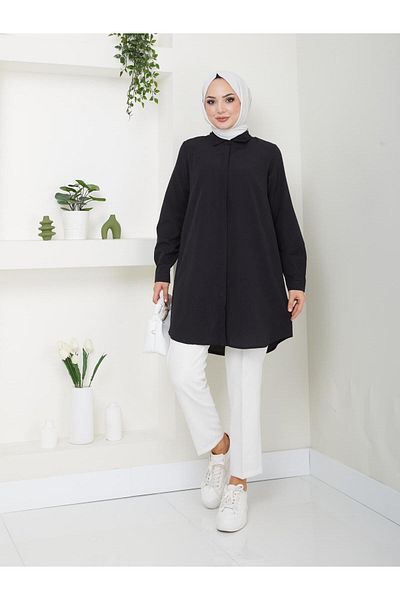ensade Long Sleeve Woven Shirt Tunic