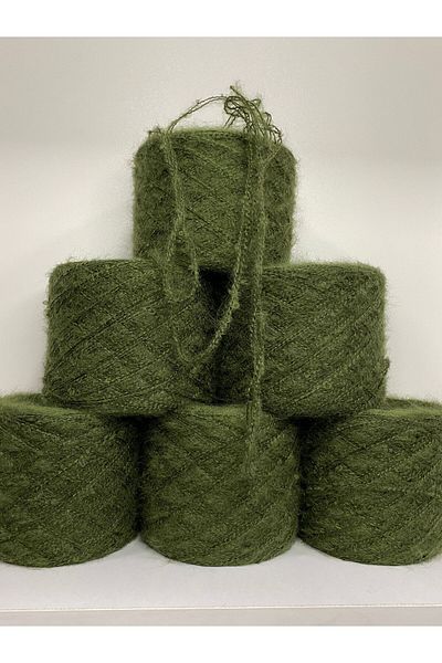 göçer 1,kg Moher Boucle - Color Khaki, Last Ten Balls
