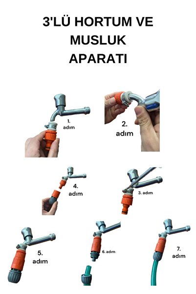Üzümcü Aç kapa vana ve bahçe hortum ekleme aparatı