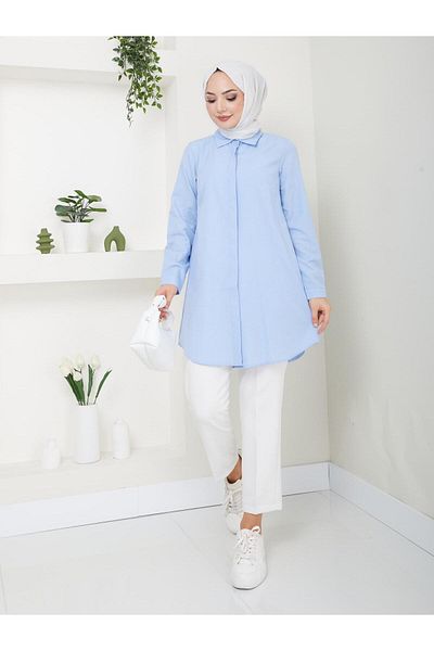 ensade Long Sleeve Woven Shirt Tunic