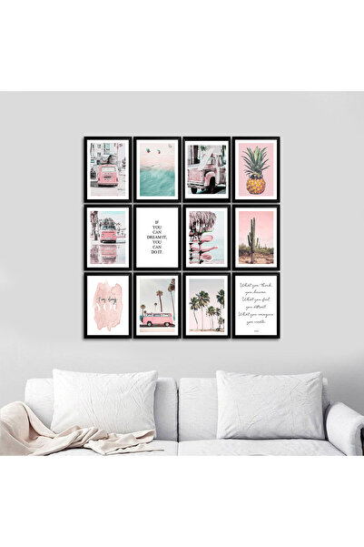 Asey Home 12 Parça Çerçeve Görünümlü Mdf Tablo Seti Asey-12-2411