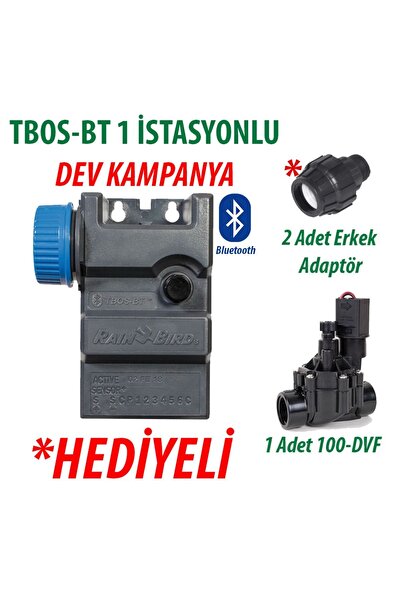 Rainbird Rain Bird Tbos-bt1lt Pilli Kontrol Ünitesi 9v. 1 Istasyonlu Bluetooth 4 Adet 100dvf 9v. Vana Seti