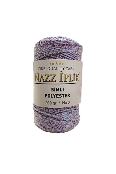 Nazz Fir de tricotat manual din poliester cu sclipici 200 gr