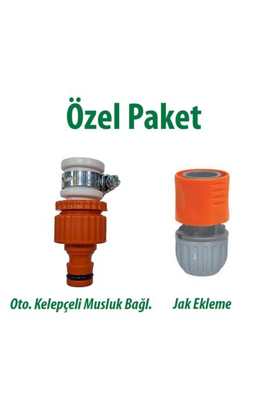 Üzümcü Oto.Kelepçeli Musluk Bağlantı. Kod:128 ve 1/2" Jak Ekleme Kod:180