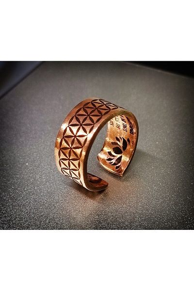 DA Cooper Design Copper Bracelet Abundance Blessings Life & Healing Sectional Bracelet & Ring Set Set