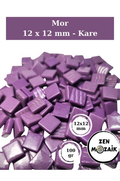 Zen Mozaik Sanatsal Mozaik Çalışmalarınız için 12x12 mm - Kare Cam Mozaik Taş...