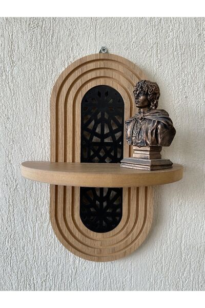 Step and Maker Wooden Patterned Wall Shelf (Mdf)