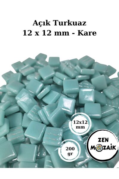 Zen Mozaik Sanatsal Mozaik Çalışmalarınız için 12 x12 mm - Kare Cam Mozaik Taşı