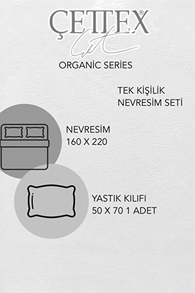 ÇETTEX Organik Keten Tek Kişilik Nevresim Seti