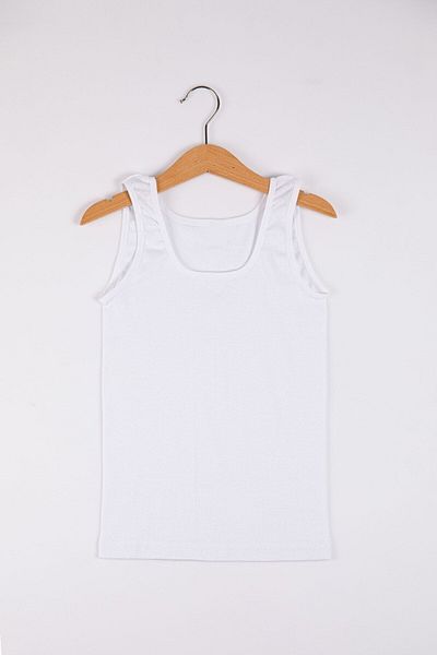 Ceylanoğlu CEYLANOĞLU GIRL WHITE THICK STRAPPED RIB ATHLET 6 PACKS