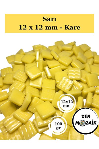 Zen Mozaik Sanatsal Mozaik Çalışmalarınız için 12x12 mm - Kare Cam Mozaik Taş...