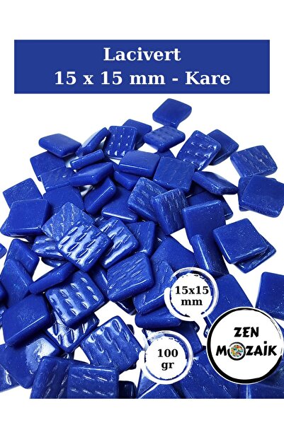 Zen Mozaik Sanatsal Mozaik Çalışmalarınız için 15x15 mm - Kare Cam Mozaik Taş...